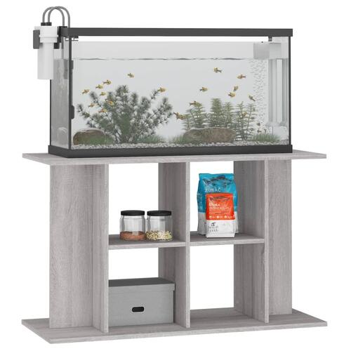 Akvariebord 100x40x60 cm konstrueret træ grå sonoma-eg