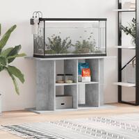 Akvariebord 100x40x60 cm konstrueret træ betongrå