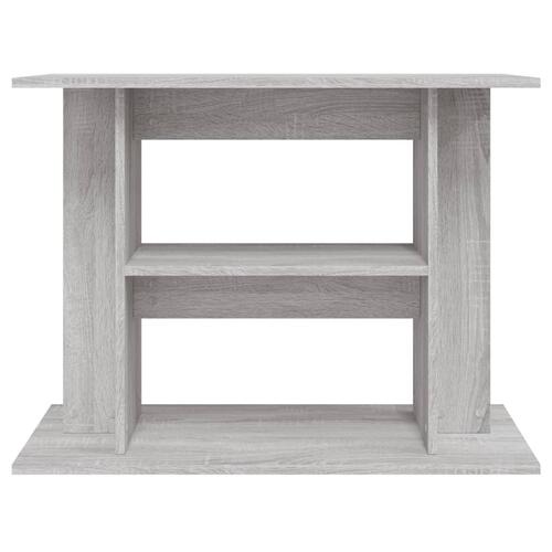 Akvariebord 80x35x60 cm konstrueret træ grå sonoma-eg