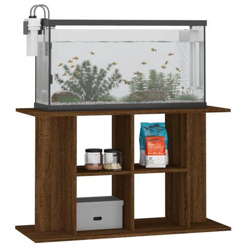 Akvariebord 100x40x60 cm konstrueret træ brun egetræsfarve