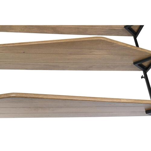 Hylder Sort Natur Metal Mangotræ 150 x 40 x 181 cm
