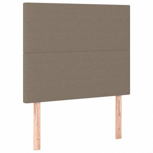 Kontinentalseng med madras 100×200 cm - stof gråbrun