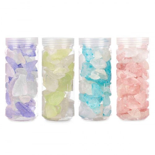 Dekorationssten - blå, grøn, lilla, pink - 600 g (12 enheder)