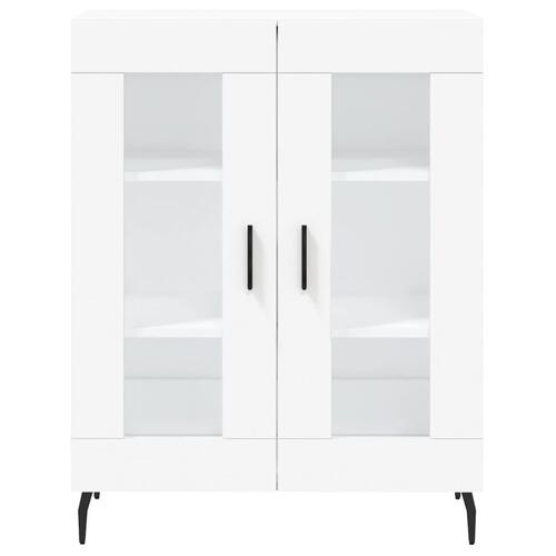 Højskab 69,5x34x180 cm konstrueret træ hvid