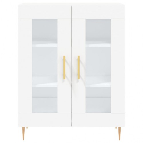 Højskab 69,5x34x180 cm konstrueret træ hvid
