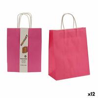 Sæt med Tasker Papir Pink 11 x 36 x 21 cm (12 enheder)
