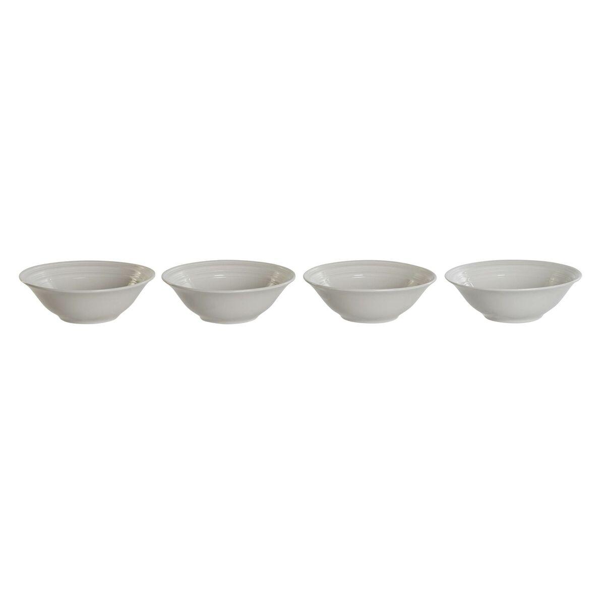 Skålesæt Hvid Porcelæn 17 x 17 x 7 cm