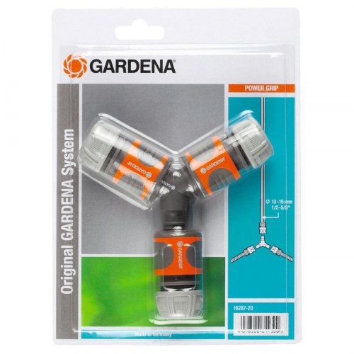 Slangekobling Gardena tredobbelt 1/2" Ø 15 mm - vandingsfordeler