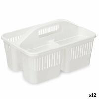 Arrangør Rensende Hvid Plastik 31,3 x 18 x 22 cm (12 enheder)
