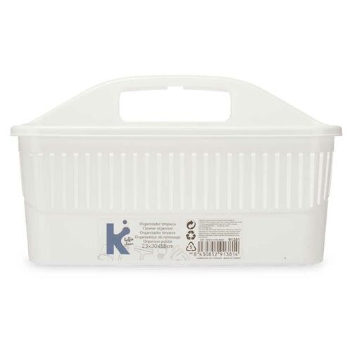 Arrangør Rensende Hvid Plastik 31,3 x 18 x 22 cm (12 enheder)