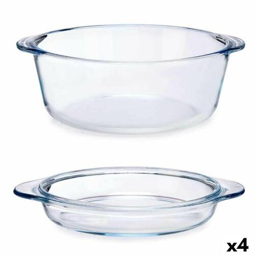 Gryde Med Låg Gennemsigtig Borosilikatglas 2,1 L (4 enheder)