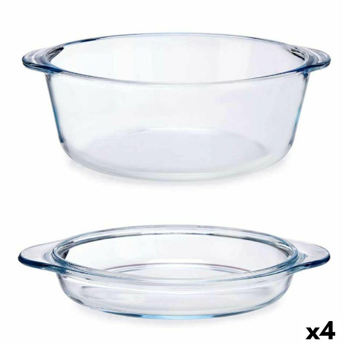 Gryde Med Låg Gennemsigtig Borosilikatglas 2,1 L (4 enheder)