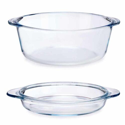Gryde Med Låg Gennemsigtig Borosilikatglas 2,1 L (4 enheder)