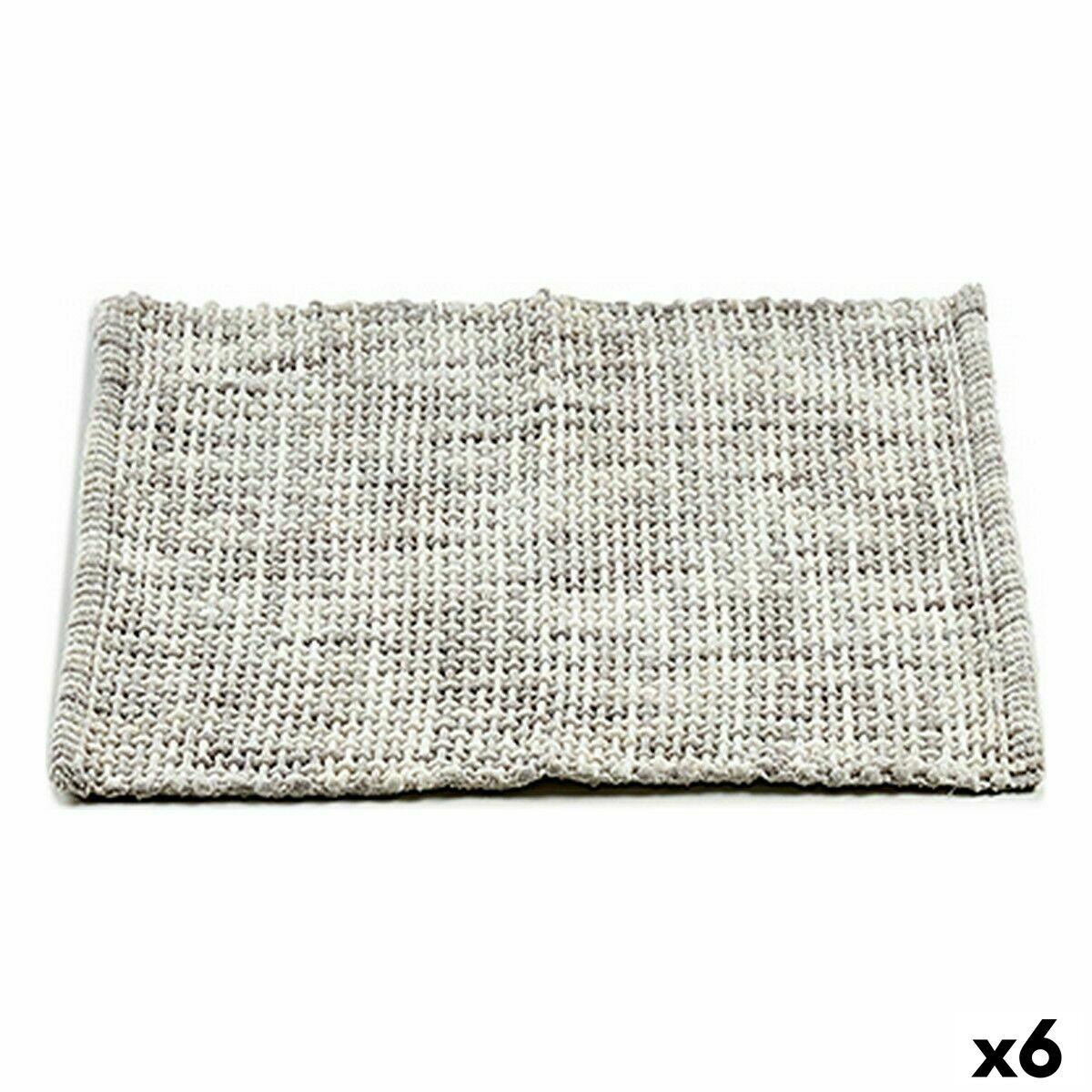 Berilo bademåtte grå 50 × 80 cm - pakke med 6