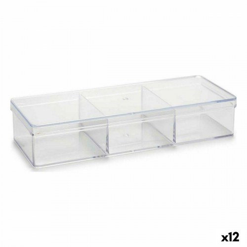 Makeup organiser Berilo - plastik, 3 rum, 20 × 3,5 × 7 cm