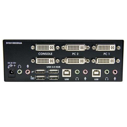 KVM -kontakt med 2 porte Startech SV231DD2DUA