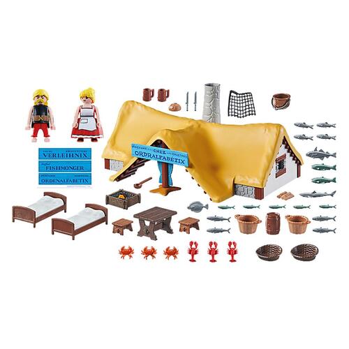 Playset Playmobil Astérix: Ordralfabetix Hut 71266 73 Dele