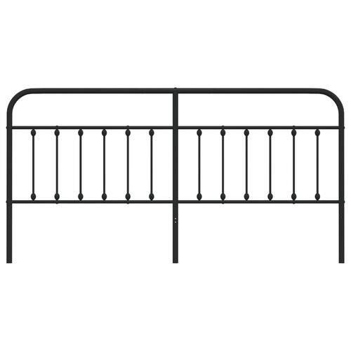 Sengegavl 193 cm metal sort