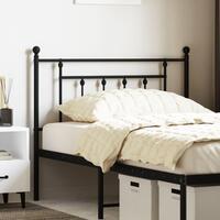 Sengegavl 100 cm metal sort