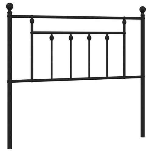 Sengegavl 100 cm metal sort