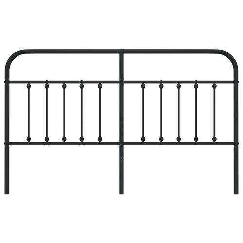 Sengegavl 180 cm metal sort