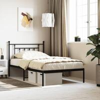 Sengeramme med sengegavl 107x203 cm metal sort