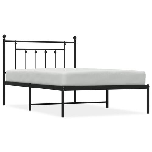 Sengeramme med sengegavl 107x203 cm metal sort