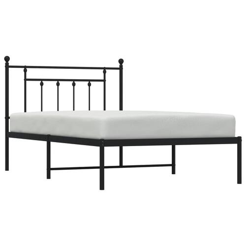 Sengeramme med sengegavl 107x203 cm metal sort