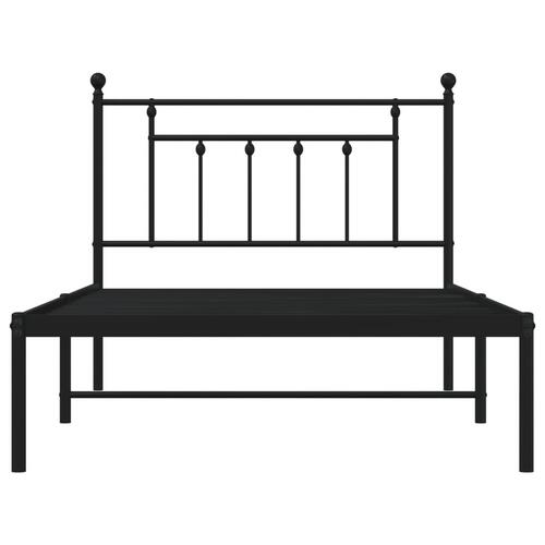 Sengeramme med sengegavl 107x203 cm metal sort