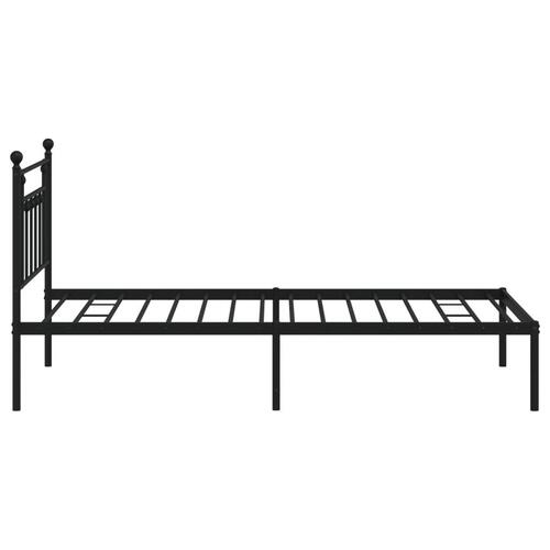 Sengeramme med sengegavl 107x203 cm metal sort