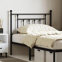 Sengegavl 90 cm metal sort