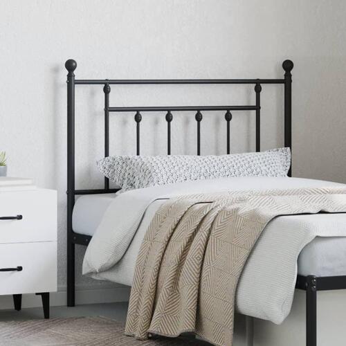 Sengegavl 90 cm metal sort
