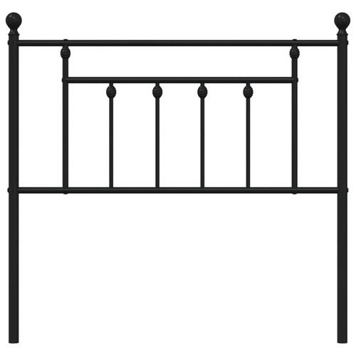 Sengegavl 90 cm metal sort