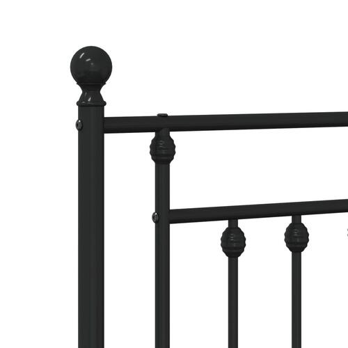 Sengegavl 90 cm metal sort