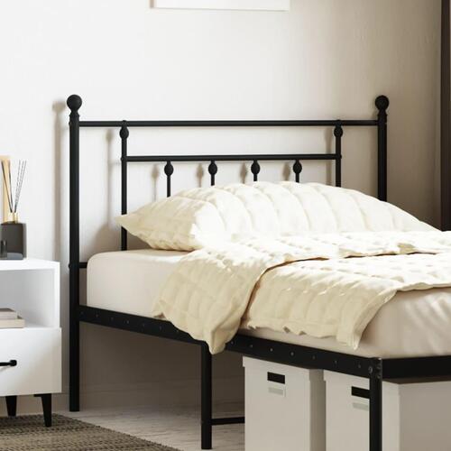 Sengegavl 107 cm metal sort