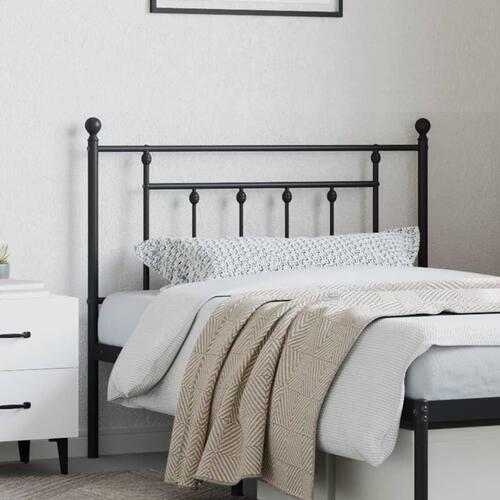 Sengegavl 107 cm metal sort