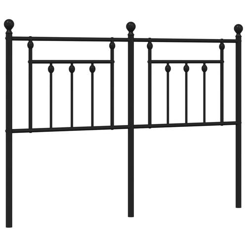 Sengegavl 135 cm metal sort