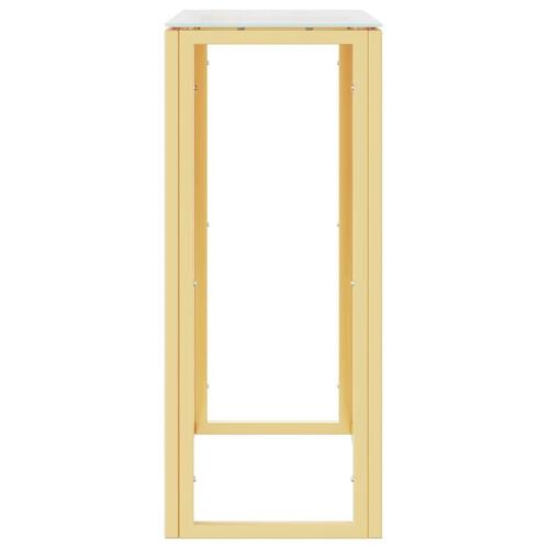 Konsolbord 70x30x70 cm rustfrit stål og glas guldfarvet