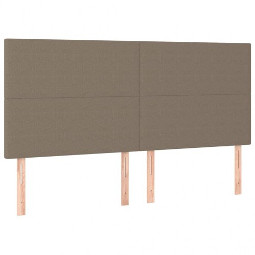 Kontinentalseng med madras 160x200 cm - stof gråbrun