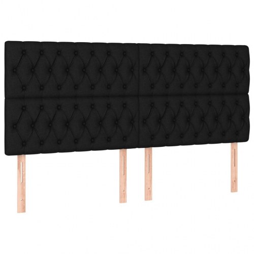 Kontinentalseng med madras 180×200 cm - stof, sort