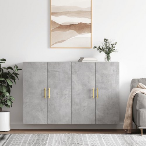 Vægskabe 2 stk. - betongrå 69,5 x 34 x 90 cm