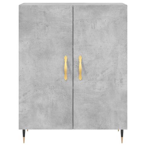 Højskab 69,5x34x180 cm konstrueret træ betongrå