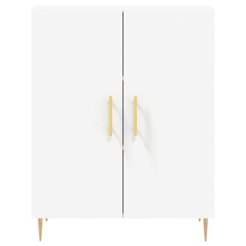 Højskab 69,5x34x180 cm konstrueret træ hvid