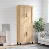 Højskab 69,5x34x180 cm konstrueret træ sonoma-eg