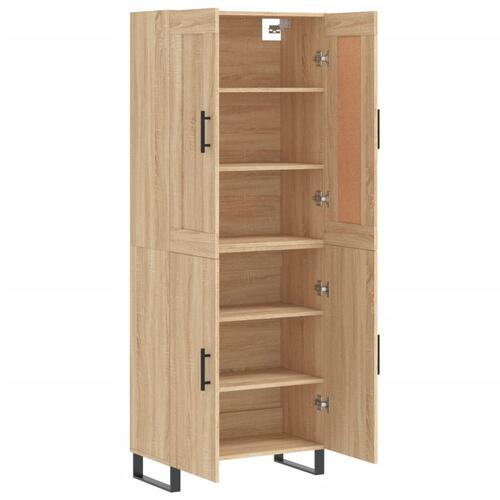 Højskab 69,5x34x180 cm konstrueret træ sonoma-eg