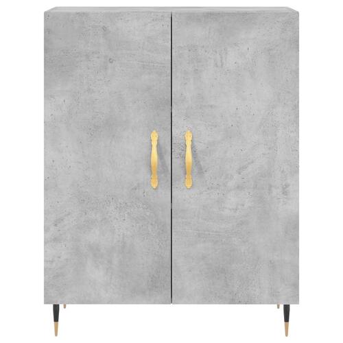 Højskab 69,5x34x180 cm konstrueret træ betongrå