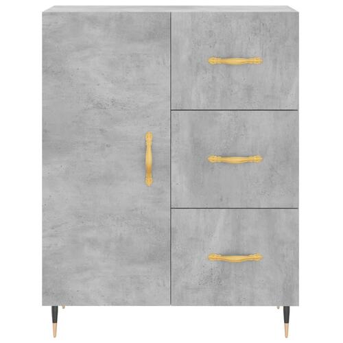 Højskab 69,5x34x180 cm konstrueret træ betongrå