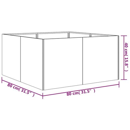 Plantekasse 80x80x40 cm cortenstål