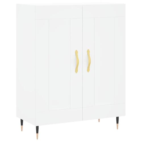 Højskab 69,5x34x180 cm konstrueret træ hvid