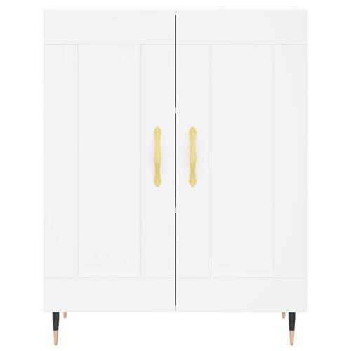Højskab 69,5x34x180 cm konstrueret træ hvid